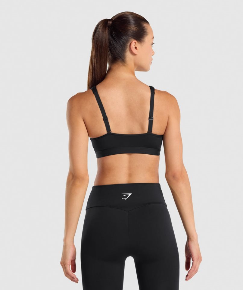 Women's Gymshark Scoop Neck Sports Bra Black | CA 8N3706